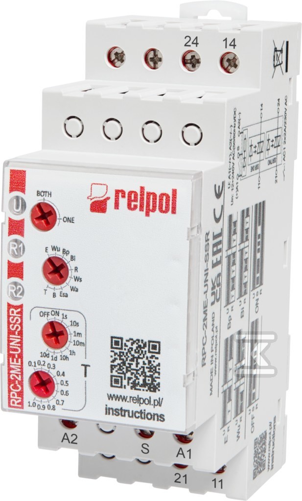 Реле часу 2 x 1Z (тріак), 2 A, 12….240V - 865444
