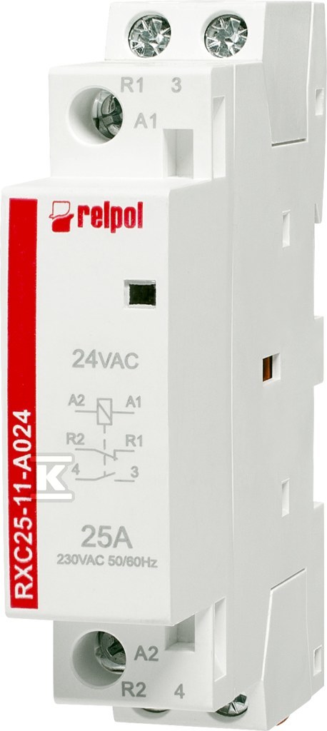 Installation contactor 1NO + 1NC, 25A, - 2617015