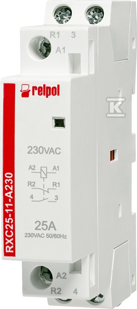 Installation contactor 1NO + 1NC, 25A, - 2617014