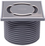 Nasada do wpustów o wymiarze 123x123mm z rusztem nierdzewnym i syfonem antyzapachowym Primus blue oraz pokrywą ochronną na czas montażu