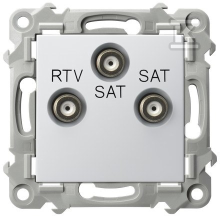 Gniazdo RTV-SAT z dwoma wyjściami SAT - - GPA-Z2S/M/00