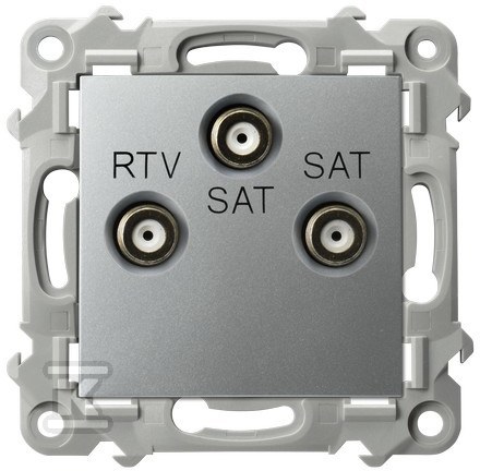 Gniazdo RTV-SAT z dwoma wyjściami SAT - - GPA-Z2S/M/18