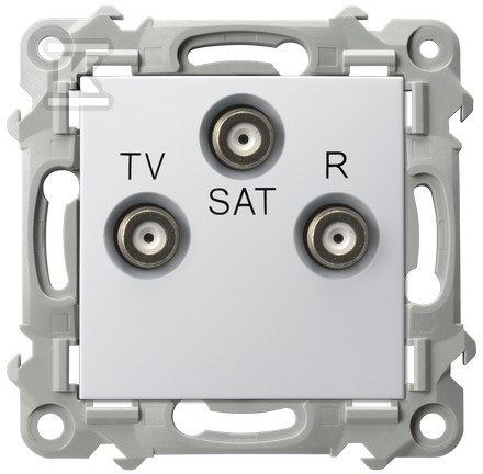 Роз'єм РТВ-SAT кінцевий - БІЛИЙ, SZAFIR - GPA-ZS/M/00