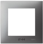 Одинарна рамка для з’єднувачів IP-44 — СИРИЙ МАТОВИЙ, ШАФІР