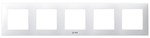 П'ятипостова рамка для розеток IP-44 — Білий, Сапфір