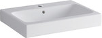 Umywalka iCon, B60 cm, H15.5 cm, T48.5 cm, z przelewem, z otworem na baterię, KeraTect