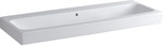 Umywalka iCon, B120 cm, H16 cm, T48.5 cm, z przelewem, bez otworu na baterię, KeraTect