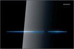 Електронний змивний бачок для унітазу Geberit, Sigma80, 8см(2016), скло чорне, прямокутний
