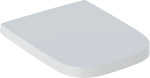 Selnova Square toilet seat, top-mounted, free-fall, metal hinges, overlapping toilet seat cover