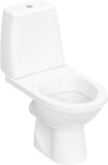 Solo-Set: kompakte Toilettenschüssel, horizontaler Abfluss, Spülkasten mit Armaturen 3/6 l b / Sitze