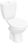 Idol-Set: kompakte Toilettenschüssel, horizontaler Abfluss, Spülkasten mit Armaturen 3/6 l, Sitz 10131