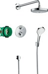 Croma Select S Concealed shower set with Ecostat S thermostat