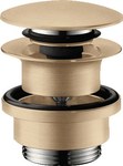 Push-Open drain set for washbasins and bidets brushed bronze