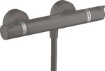 Bateria termostatyczna prysznicowa Ecostat Comfort, montaż natynkowy czarny chrom szczotkowany