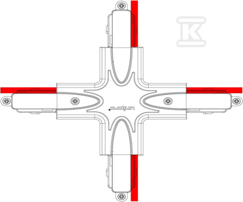 Złącze międzyszynowe typu X, czarne - 1459371