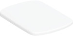 Selnova Square toilet seat top mount, free-fall, with detachable hinges, overlapping toilet lid