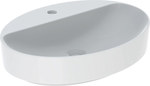 Variform countertop washbasin, oval, W60 cm, H15.8 cm, T45 cm, without overflow, with tap hole