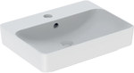 Variform countertop washbasin, rectangular, B60 cm, H15.8 cm, T45 cm, with overflow, with tap hole, KeraTect