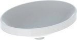 Variform washbasin recessed into the countertop, oval, W55 cm, H17.8 cm, T40 cm, without overflow, without tap hole