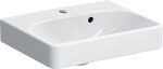 Smyle Square compact washbasin B45 cm, H16 cm, T36 cm, with overflow, with tap hole, KeraTect