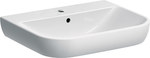 Smyle washbasin, B60 cm, H16.5 cm, T48 cm, with overflow, with tap hole