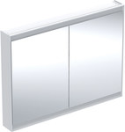 ONE Szafka z lustrem, Comfort Light, B120cm, H90cm, T15cm, montaż natynkowy, z dwojgiem drzwi, biały