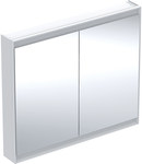 ONE Szafka z lustrem, Comfort Light, B105cm, H90cm, T15cm, montaż natynkowy, z dwojgiem drzwi, biały