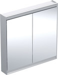 ONE Szafka z lustrem, Comfort Light, B90cm, H90cm, T15cm, montaż natynkowy, z dwojgiem drzwi, szary
