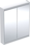 ONE Szafka z lustrem, Comfort Light, B75cm, H90cm, T15cm, montaż natynkowy, z dwojgiem drzwi, biały