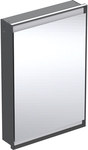 ONE Szafka z lustrem, Comfort Light, B60cm, H88cm, T15cm, montaż podtynkowy, z jednymi drzwiami, zawias po lewej stronie, czarny