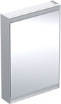 ONE Szafka z lustrem, Comfort Light, B60cm, H90cm, T15cm, montaż natynkowy, z jednymi drzwiami, zawias po prawej stronie, szary