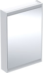 ONE Szafka z lustrem, Comfort Light, B60cm, H90cm, T15cm, montaż natynkowy, z jednymi drzwiami, zawias po prawej stronie, biały