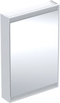 ONE Szafka z lustrem, Comfort Light, B60cm, H90cm, T15cm, montaż natynkowy, z jednymi drzwiami, zawias po lewej stronie, biały