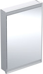 ONE Szafka z lustrem, Comfort Light, B60cm, H88cm, T15cm, montaż podtynkowy, z jednymi drzwiami, zawias po prawej stronie, szary