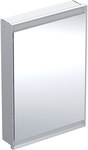 ONE Szafka z lustrem, Comfort Light, B60cm, H88cm, T15cm, montaż podtynkowy, z jednymi drzwiami, zawias po lewej stronie, szary