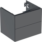 One washbasin cabinet B59.2 cm, H50.4 cm, T47 cm, with two drawers, lava