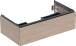 One washbasin cabinet B88.8 cm, H26.6 cm, T47 cm, with one drawer, oak