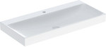 ONE Umywalka, odpływ pionowy, B105cm, T48cm, z otworem na baterię, bez przelewu, KeraTect