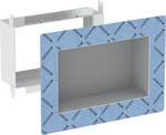 One Duofix mounting element for a recessed module to be covered with ceramic tiles