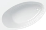 Selnova asymmetric bathtub 160x100 cm, drain on the right side