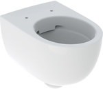 Selnova wall-hung toilet bowl, funnel-shaped, B35.5 cm, H37 cm, T53 cm, raised, hidden fixings, Rimfree