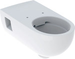 Selnova Comfort funnel-shaped WC wall-hung bowl, B35.5 cm, H34.5 cm, T70 cm, long, partially hidden fixings, Rimfree, for disabled people