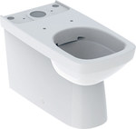 Selnova Square floor-standing toilet bowl for a built-in cistern, funnel, W35 cm, H40 cm, T68 cm, wall-mounted, partially hidden fixings, horizontal or vertical drain, Rimfree