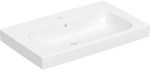 Modo washbasin, B80 cm, H15.5 cm, T48.5 cm, with overflow, with tap hole