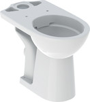 Selnova Comfort Stojąca miska WC do spłuczki nasadzanej, lejowa, B35.5cm, H46cm, T65.5cm, podwyższona, odpływ poziomy, Rimfree