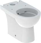 Selnova Compact Stojąca miska WC do spłuczki nasadzanej, lejowa, B35.5cm, H40cm, T60cm, krótka, częściowo ukryte mocowania, odpływ uniwersalny, Rimfree