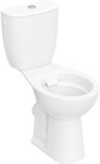 Rekord set: compact, raised funnel toilet bowl with an oval cistern with side feed, horizontal drain, Rimfree (K93209000+K94009000)