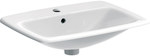 Selnova Square recessed washbasin, B60 cm, H17 cm, T45 cm, with overflow, tap hole