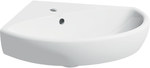 Selnova corner compact washbasin, B59 cm, H18 cm, T56 cm, with overflow, with tap hole