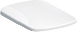 Selnova Compact toilet seat, top mounting, geometric shape, slow closing, with removable hinges, overlapping toilet seat cover